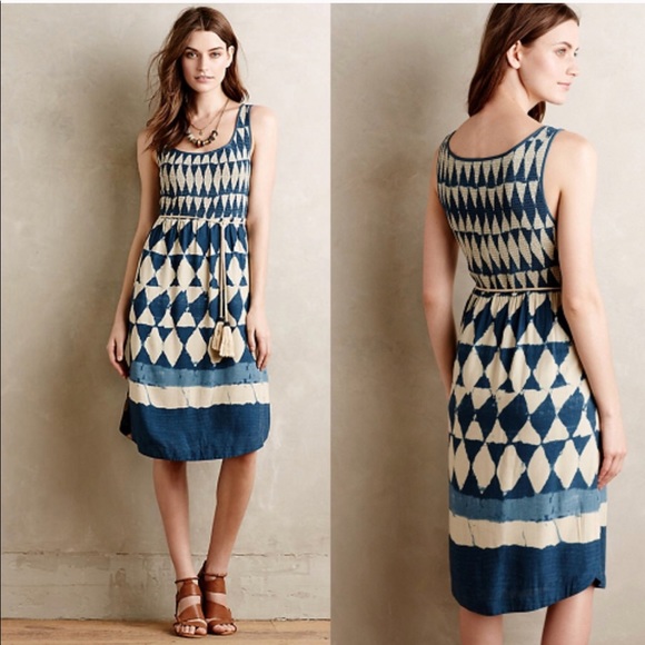 Anthropologie Dresses & Skirts - Maeve Castalian Indigo Dress